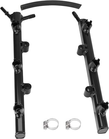 53034198AC Upgraded Full Aluminum Fuel Rail Compatible with Jeep Dodge Ram Chrysler 200 300 2011-2025 Grand Cherokee Challenger Charger Durango 2011-2014 Avenger 2011-2019 Journey 3.6L V6（Black） in Saudi Arabia