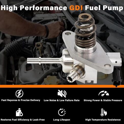 GDI High Pressure Fuel Pump Kit 12697966 Compatible with 2014-2020 Chevy Tahoe Silverado Suburban Express GMC Sierra Yukon Cadillac W/ 12677004 Intermediate Fuel Pipe& 12626354 Intake Manifold Gaskets in Saudi Arabia