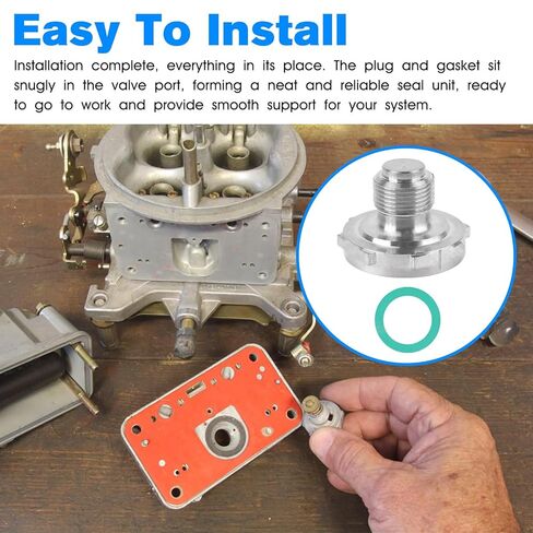 26-36 Power Valve Plug & Gasket Fit for Holley Carburetor Accelerator Power Valve Kit Replacement for Holley Carburetor Model 2300 4150 4160 4500-2 Packs in Kuwait