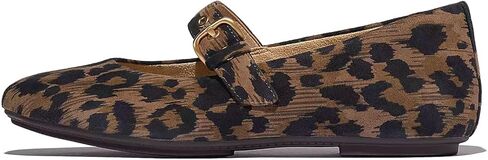 Fitflop Women's Delicato Leopard Soede Mary Janes Ballet Flat in Kuwait