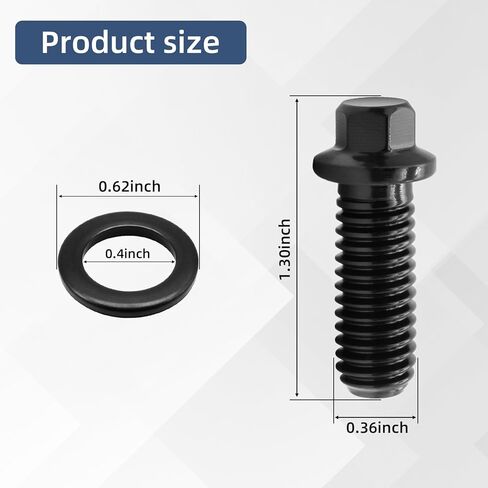 100-1110 1001110 مسامير رأس، 3/8-16 UNC مسدس، فولاذ كروم 8 درجات، لمسة نهائية من أكسيد الأسود، للسيارات والتطبيقات الصناعية 16 قطعة in Kuwait