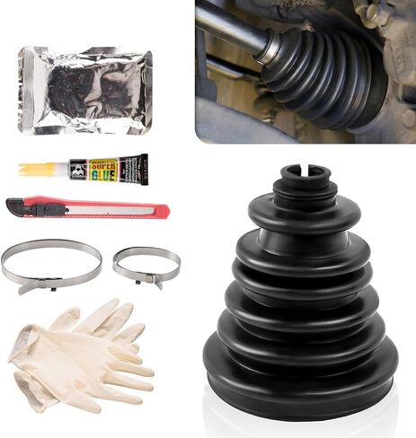 Upgrade CVS18 Universal CV Axle Boot Repair Kit, 5.04 Inch (128mm) Height, Fits Shaft Size 22mm-28mm, Silicone Rubber, Waterproof Dustproof Protection for Cars, Trucks, SUVs in Kuwait