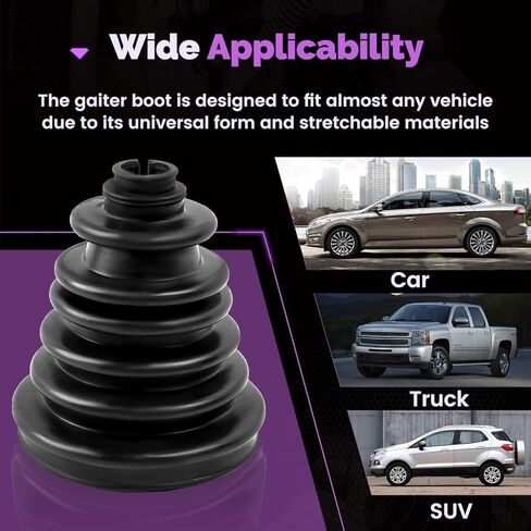 Upgrade CVS18 Universal CV Axle Boot Repair Kit, 5.04 Inch (128mm) Height, Fits Shaft Size 22mm-28mm, Silicone Rubber, Waterproof Dustproof Protection for Cars, Trucks, SUVs in Kuwait