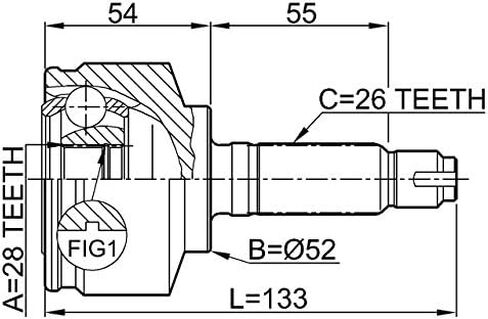 وصلة السيرة الذاتية الخارجية 28X52X26 فبراير 0310-059 OEM 44014-SAB-N21 in Kuwait