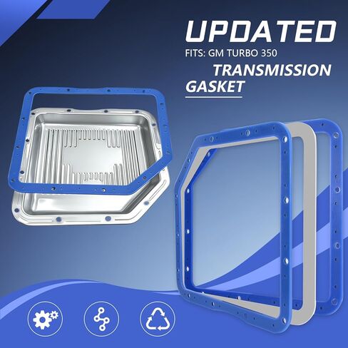 حشية وعاء ناقل الحركة قابلة لإعادة الاستخدام لـ GM Turbo 350 (TH350) - قلب فولاذي مطور وختم مطاطي، متوافق مع Moroso 93102، حشية وعاء الزيت شديدة التحمل مانعة للتسرب in Kuwait