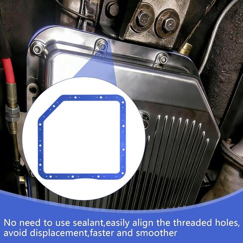 حشية وعاء ناقل الحركة قابلة لإعادة الاستخدام لـ GM Turbo 350 (TH350) - قلب فولاذي مطور وختم مطاطي، متوافق مع Moroso 93102، حشية وعاء الزيت شديدة التحمل مانعة للتسرب in Kuwait