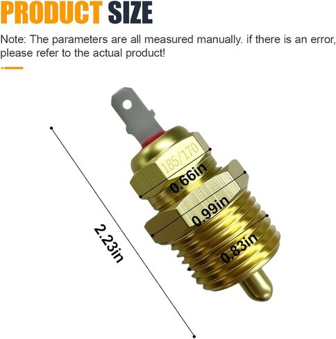 3/8 "NPT مروحة ترموستات مفتاح درجة الحرارة 185 إلى 170 درجة، مفتاح استشعار حراري لمروحة تبريد المحرك الكهربائي التلقائي مع جسم نحاسي، يناسب مراوح المبرد 10" 12" 14" 16" ، مروحة مزدوجة متوافقة in Kuwait