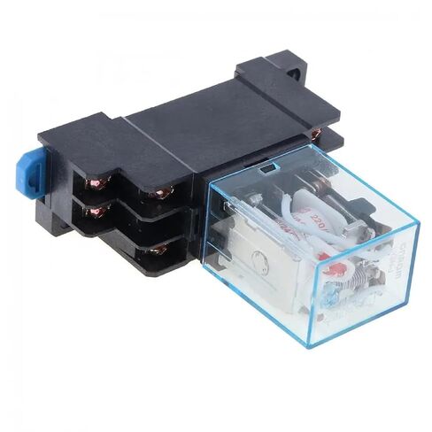 LY2NJ HH62P 10A 8 Pin مرحل الطاقة الكهرومغناطيسية مع قاعدة المقبس، حامل السكك الحديدية DIN، معتمد من CE (AC24V) in Kuwait