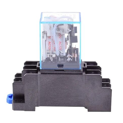 LY2NJ HH62P 10A 8 Pin مرحل الطاقة الكهرومغناطيسية مع قاعدة المقبس، حامل السكك الحديدية DIN، معتمد من CE (AC24V) in Kuwait