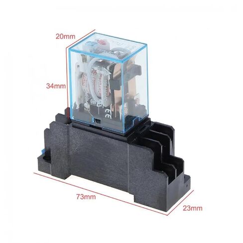 LY2NJ HH62P 10A 8 Pin مرحل الطاقة الكهرومغناطيسية مع قاعدة المقبس، حامل السكك الحديدية DIN، معتمد من CE (AC24V) in Kuwait
