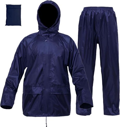 سترة/بنطلون بدلة المطر من Rizzon للرجال والنساء مقاوم للماء وخفيف الوزن لدراجة نارية لصيد الأسماك في المزرعة in Kuwait