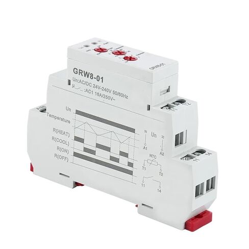 GRW8-01/02 Temperature Control Relay 16A AC/DC24-240V with Waterproof Sensor Heating & Cooling(GRW8-02-2m Sensor) in Saudi Arabia