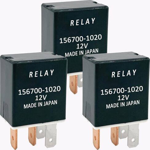 156700-1020 (3 عبوات) 12 فولت 30 أمبير SPST 4-Pin SPST مرحل السيارات متوافق مع أنظمة Denso Toyota Honda HVAC يستعيد تدفق هواء مروحة محرك المنفاخ in Kuwait
