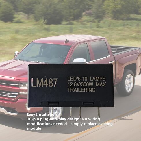 LM487 LED Flasher Relay 10383321 15764135 15231201 - Replacement for Chevy Silverado/GMC-/Cadillac 2003-2007 - Fixes Hyper Flash for LED Turn Signals - Fits GMT800 Platform in Saudi Arabia