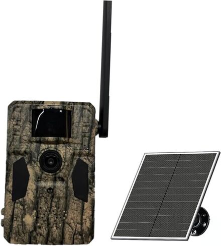 كاميرا SEHMUA للأمان بالطاقة الشمسية 2K للحيوانات الأليفة مع تطبيق للهاتف وكاميرات واي فاي لكاميرا أمان المنزل للحيوانات الأليفة/الكلب/الطفل مع اتصال بلمسة واحدة، 24/7، تخزين سحابي وبطاقة SD in Kuwait