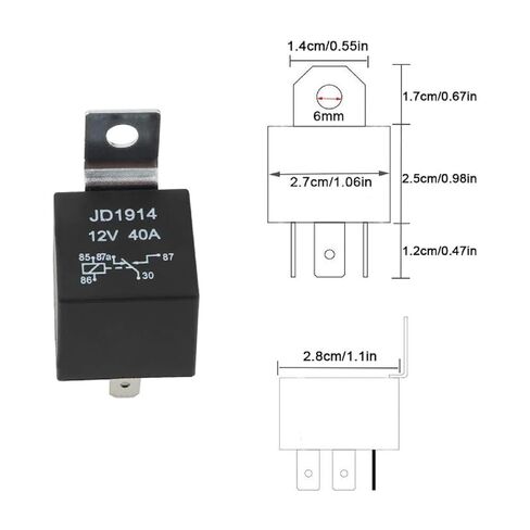 JD1914 5 Pin Auto Relay، 12V 40A SPDT مع مقبس تسخير سلكي مسبقًا، 14/16 AWG لقارب شاحنة السيارة in Kuwait