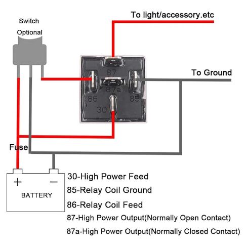 JD1914 5 Pin Auto Relay، 12V 40A SPDT مع مقبس تسخير سلكي مسبقًا، 14/16 AWG لقارب شاحنة السيارة in Kuwait