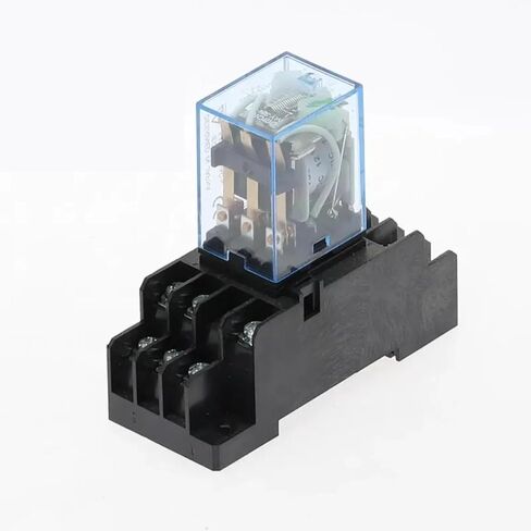 مرحل الطاقة الكهرومغناطيسية MY3 HH53P مع مقبس، تكوين 11-Pin 3NO 3NC، مصباح مؤشر LED، تحميل اتصال 5 أمبير، تيار متردد/تيار مستمر 12 فولت - 220 فولت (تيار مستمر 110 فولت) in Kuwait