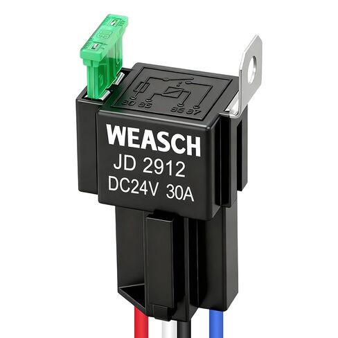 Fuse Relay Switch Kit, 12V 30A, 4 Pin SPST, 30A Switch Harness Set, Automotive Electrical Relays with 14 AWG Hot Wires (1) in Saudi Arabia