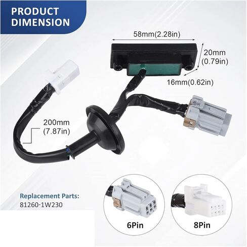 Tailgate Switch Button Fit for Kia Rio Hatchback 2012-2017 Trunk Lid Boot Lock Release 812601W230 in Saudi Arabia