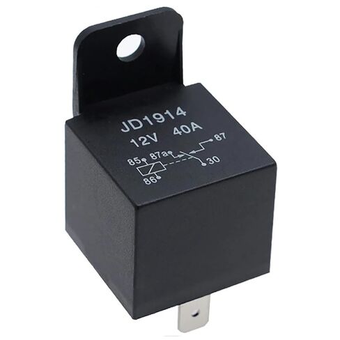 مرحل السيارة 5-Pin SPDT 40A 12V مع مقبس المقبس، ABS أسود، أطراف نحاسية، 5 عبوات (5 قطع) in Kuwait