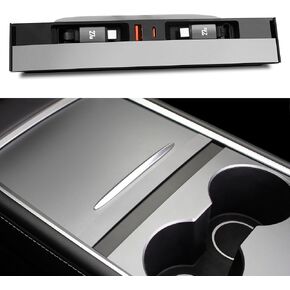 شاحن USB محوري للسيارة لوحدة التحكم المركزية Tesla مع كابلات شحن سريعة قابلة للسحب وملحقات محطة إرساء شاحن الهاتف (2 نوع C (موديل Y 2021-2024 وموديل 3 2021-2023)) in Kuwait