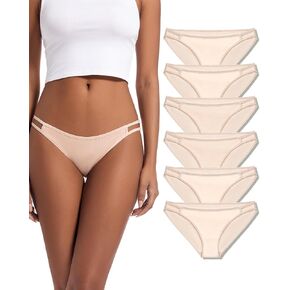 Jo & Bette String Bikini Underwear for Women - Bikini Panties - Cotton Underwear Tango Hipster Soft Sexy 6 Pack in Saudi Arabia