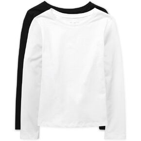 The Children's Place Girls' Long Sleeve Striped Basic Layering Tee in Saudi Arabia