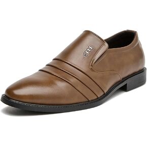 Men’s Dress Shoes Oxfords Uniform Business Slip On Formal Soft Classic Wedding Casual Modern Work Shoes Black US6-15 in Saudi Arabia