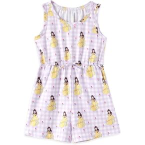Disney Princess Frozen Elsa Minnie Mouse Stitch Girls Romper Sleeveless Jumpsuit Cute One Piece Outfit For Toddlers & Kids in Kuwait