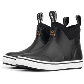 HISEA Kids Easy-On Rain Boots for Boys and Girls, Warm Waterproof Insulated Deck Boots Non-Slip Rubber Ankle Boots in Kuwait