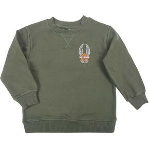 Harley-Davidson Baby Boys' Winged B&S Fleece Pullover Sweatshirt, Green in Saudi Arabia