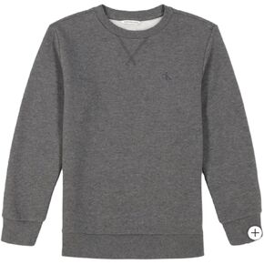 Calvin Klein Boys' Long Sleeve Logo Design French Terry Crewneck Tee (US, Alpha, X-Large, Regular, Grey) in Saudi Arabia