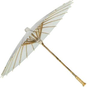 مظلات ورقية مقاس 33 بوصة لحفلات الزفاف بمقبض من الخيزران ومظلة شمسية مزخرفة للشمس مصنوعة يدويًا من ورق الزيت ومظلات عصا لديكور حفلات الزفاف in Kuwait