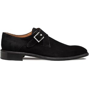 Mezlan Albini Suede Monk Strap - حذاء رجالي مصنوع يدويًا من جلد الغزال المصقول يدويًا مع نعل جلدي ونعل داخلي من الإسفنج الذكي - صنع في إسبانيا in Kuwait