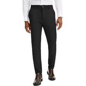 JEMLDL Men's Stretch Athletic Dress Pants Slim Fit Tapered Slacks Breathable Mesh Golf Suit Trousers with 5 Pockets in Kuwait
