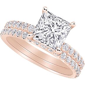 هيوستن دايموند ديستريكت 1 إلى 6 قيراط Princess LAB GROWN Diamond ومجموعة LAB GROWN Diamond لحفلات الزفاف (جودة الإرث AAAA) in Kuwait