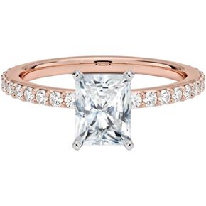 1-5 قيراط مشع قطع IGI خاتم الماس نمت مختبر 10K 14K 18K الصلبة الذهب خاتم الخطوبة هالة الماس الزفاف خاتم الزفاف الذكرى عيد الميلاد الدائري للنساء (E-F اللون VVS2 الوضوح) in Kuwait