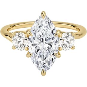 1.5 CT Three Stone Lab Grown Diamond Ring for Women | Solitaire Engagement Rings Wedding Band for Her (E-F, VVS1/VVS2, 10K/14K/18K Solid Gold, 4-12) in Kuwait