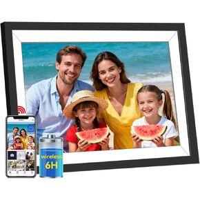 Uhale Digital Picture Frame WiFi 10.1 "مع بطارية 3000 مللي أمبير في الساعة ، وتخزين 32 جيجابايت HD IPS شاشة اللمس الإطار الرقمي الصور الرقمية ، والدوار التلقائي ، ومشاركة لحظات على الفور عبر تطبيق Uhale من أي مكان. in Saudi Arabia