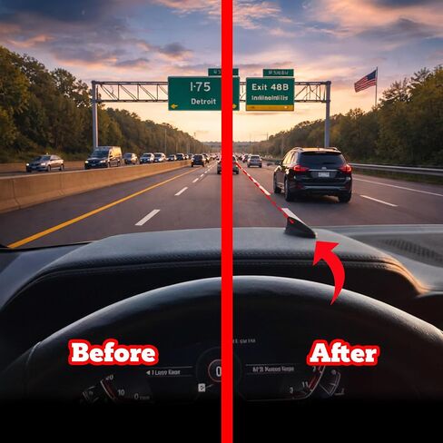 دليل المسار المرئي RoadAlign™ لمساعدة الطلاب على محاذاة لوحة معلومات السائقين للسائقين المراهقين الجدد والسائقين العصبيين - أداة التدريب على البقاء متمركزًا في المسار in Kuwait
