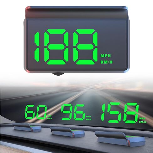 New Auto Dimming HUD with Sunshade, 3.5" Large Screen White Heads Up Display for Cars, USB Powered Digital GPS Speedometer, Applicable for All Vehicles in Saudi Arabia