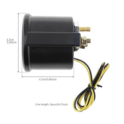 2" 52 mm 12V 0-30 in.Hg Universal Mechanical Electrical Car Vacuum Gauge for Car/Boat/Truck/ATV, External Type Automotive Electrical Vacuum Meter in Saudi Arabia