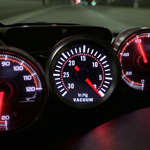 2" 52 mm 12V 0-30 in.Hg Universal Mechanical Electrical Car Vacuum Gauge for Car/Boat/Truck/ATV, External Type Automotive Electrical Vacuum Meter in Saudi Arabia