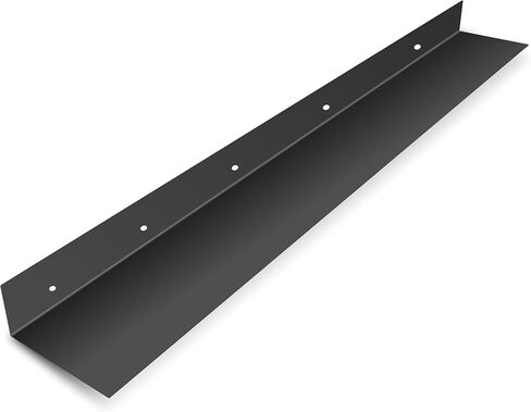 SIMOND STORE Black Metal Shelf - Wall Mount Shelf - Steel Industrial Heavy Duty Renter Friendly Shelves, Black Shelf (36" X 8" X 2.5") in Saudi Arabia