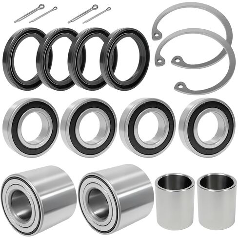 Front & Rear Wheel Bearing with Oil Seal & Spacer Kit fit for Mule 2510 3000 3010 4000 4010#92045-3707 92045-0102 in Saudi Arabia