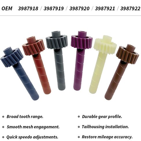 6 PCS Speedometer Driven Gear Kit (17, 18, 19, 20, 21, 22 Teeth) for GM Muncie & Saginaw 3/4-Speed, T5, T10, Super T10, Powerglide, TH200, TH350 Transmissions-O-Rings Not Included in Saudi Arabia