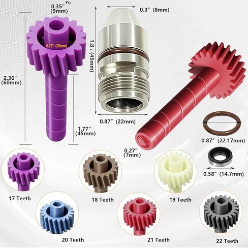 17 18 19 20 21 22 مجموعة سدادات تروس مدفوعة بمقياس السرعة و345215 غطاء رصاصة متوافق مع GM T5، Powerglide، 200 و350 ناقل الحركة Muncie، T10، Super T10، Saginaw 3 & 4 Speed in Kuwait