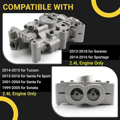 23300-2G400 233002G410 مضخة زيت المحرك 20 أسنان (2.4 لتر فقط) لسيارة Hyundai Santa Fe Sport 2013-2016، لسيارة Tucson 2014-2015، لكيا سورينتو 2013-2018، لسيارة سبورتاج 2014-2016 in Saudi Arabia