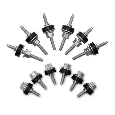 استبدال مسمار غطاء الصمام 4C3Z-6C519-AA لـ Ford 6.0 Powerstroke Diesel F250 F350 E350 E450 2003-2010، مجموعة كاملة من مسمار غطاء الصمام من جانب واحد طويل وقصير in Kuwait